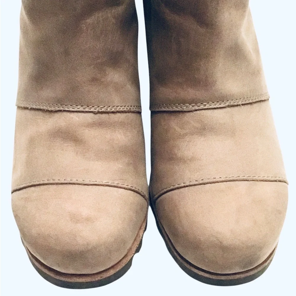 SOREL ADDINGTON Waterproof Ankle Boot Taupe Leather Chelsea Pull on Size 8.5